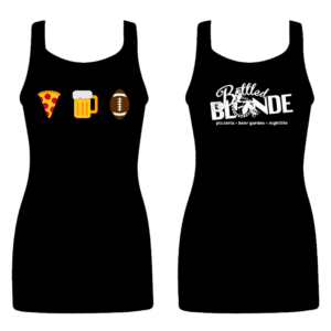 WOMENS -TANK FOOTBALL EMOTICONS - BLACK
