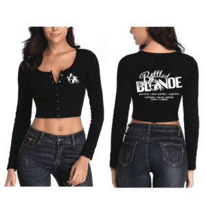 Womens Henley Black